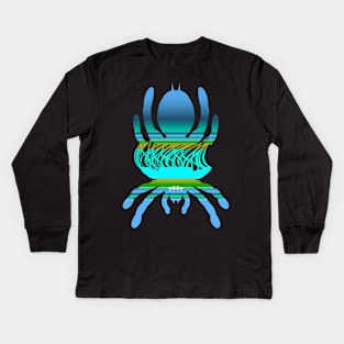 Tarantula Silhouette V116 (Horizontal) Kids Long Sleeve T-Shirt